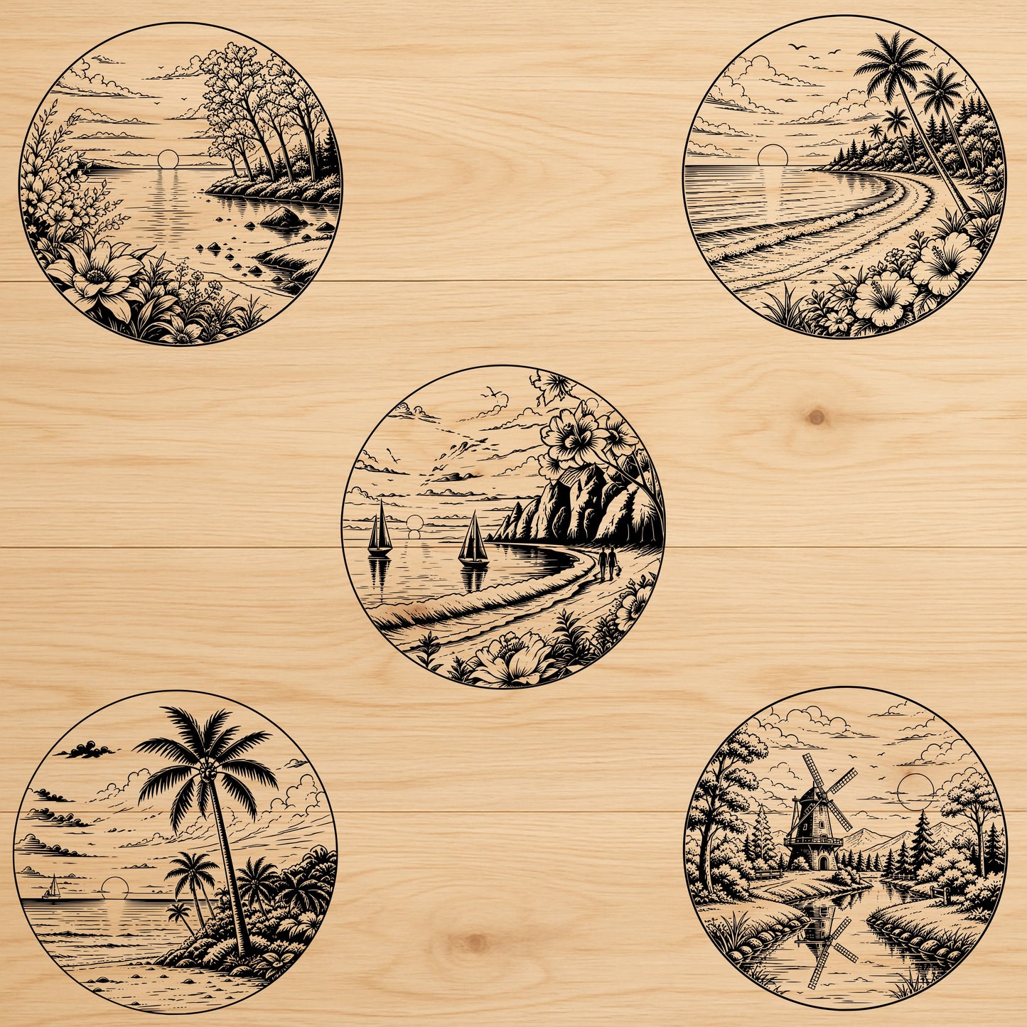 Nature Coaster SVG Bundle