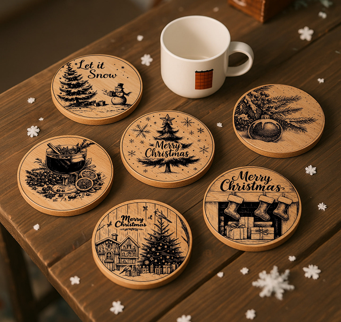 Christmas Coasters SVG Set