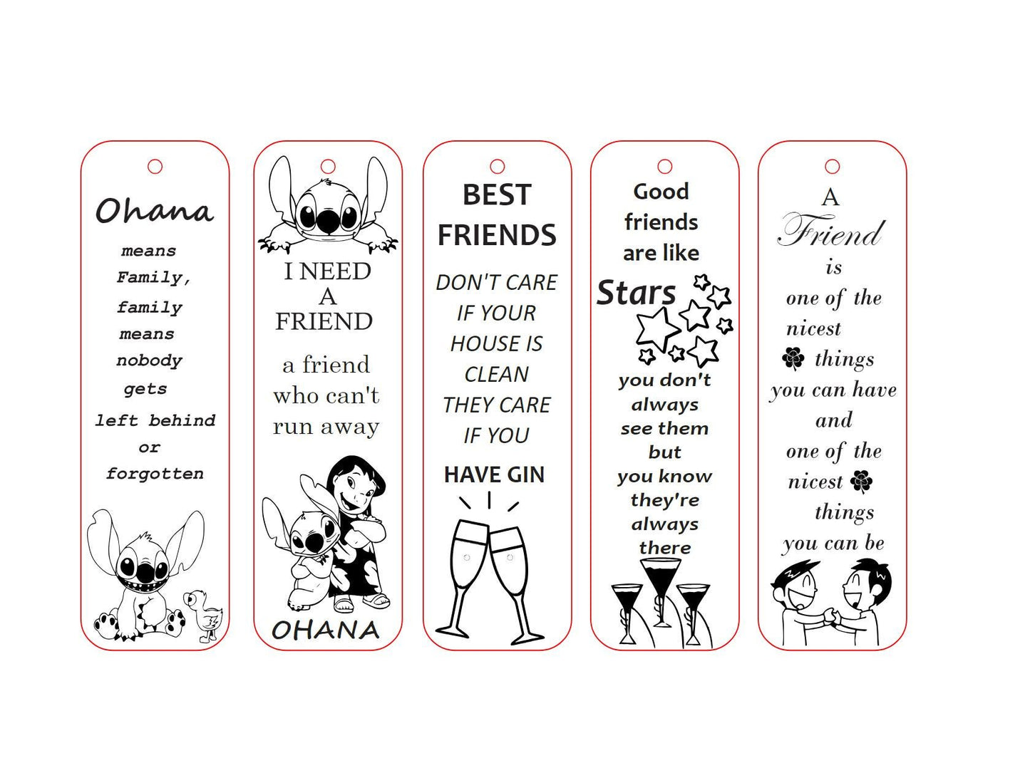 Friends Bookmarks SVG Bundle – Funny Laser Cut Files for xTool & Glowforge
