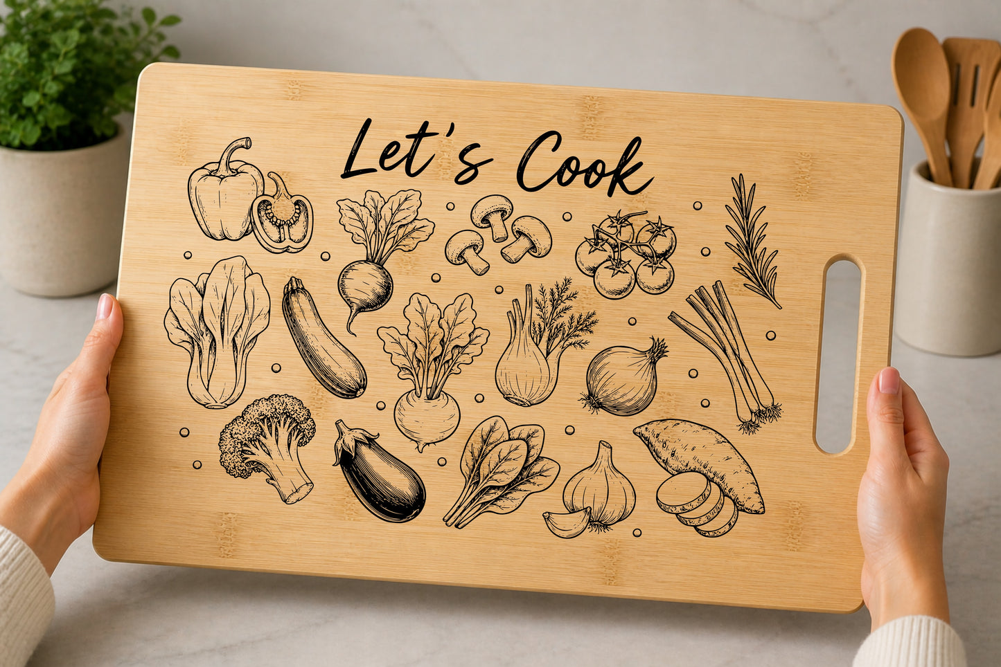 Vegetable Cutting Board SVG