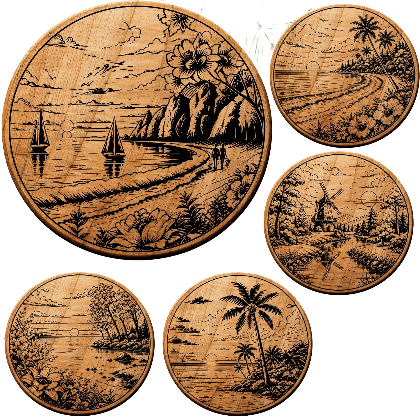 Nature Coaster SVG Bundle