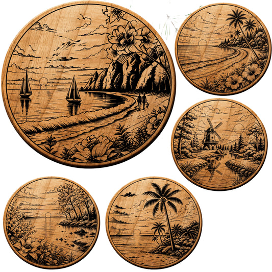 Nature Coaster SVG Bundle