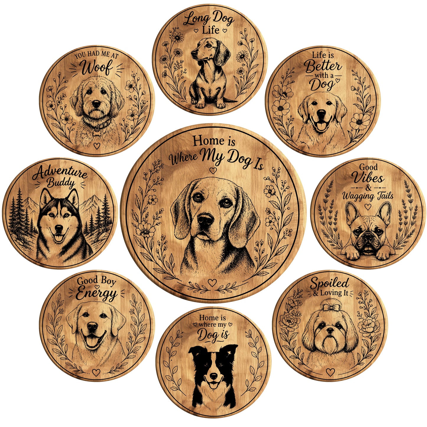 Dog Coaster SVG Bundle