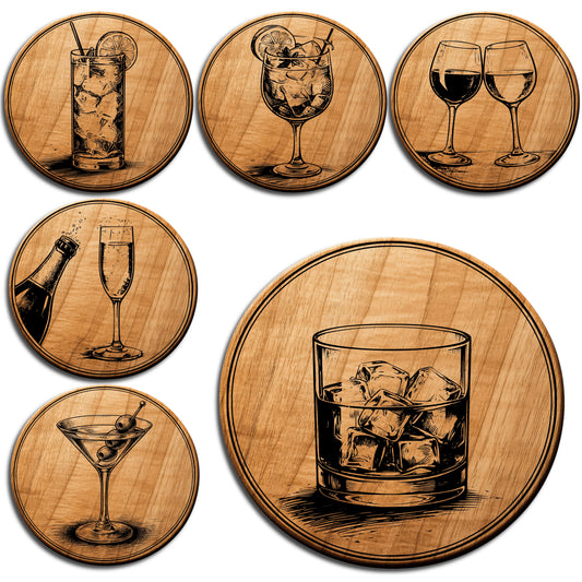 Cocktail Drink Coaster SVG PNG