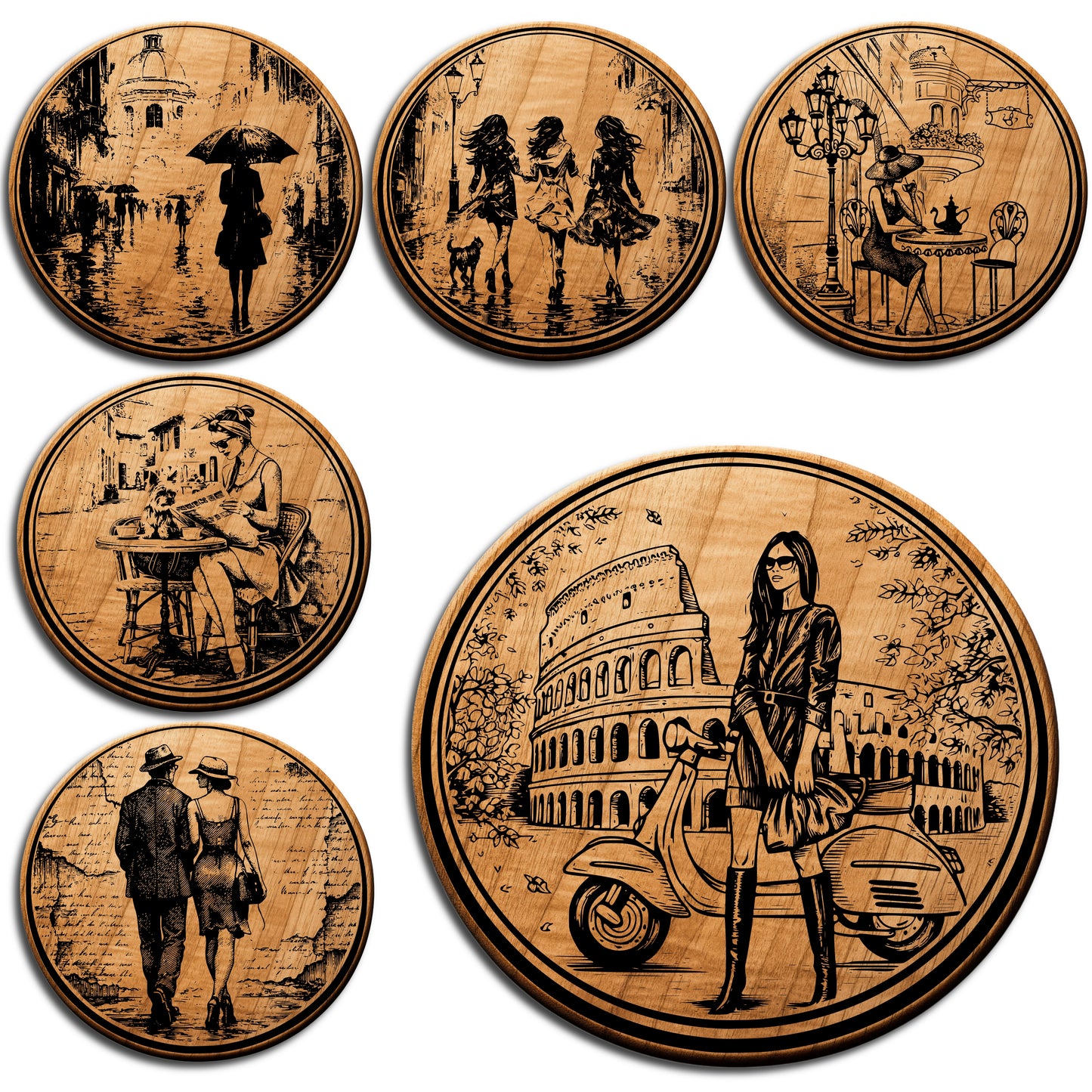 Paris Fashion Coaster SVG Bundle