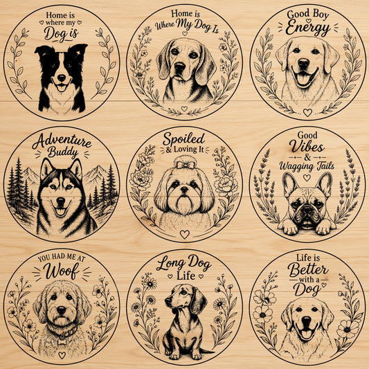 Dog Coaster SVG Bundle