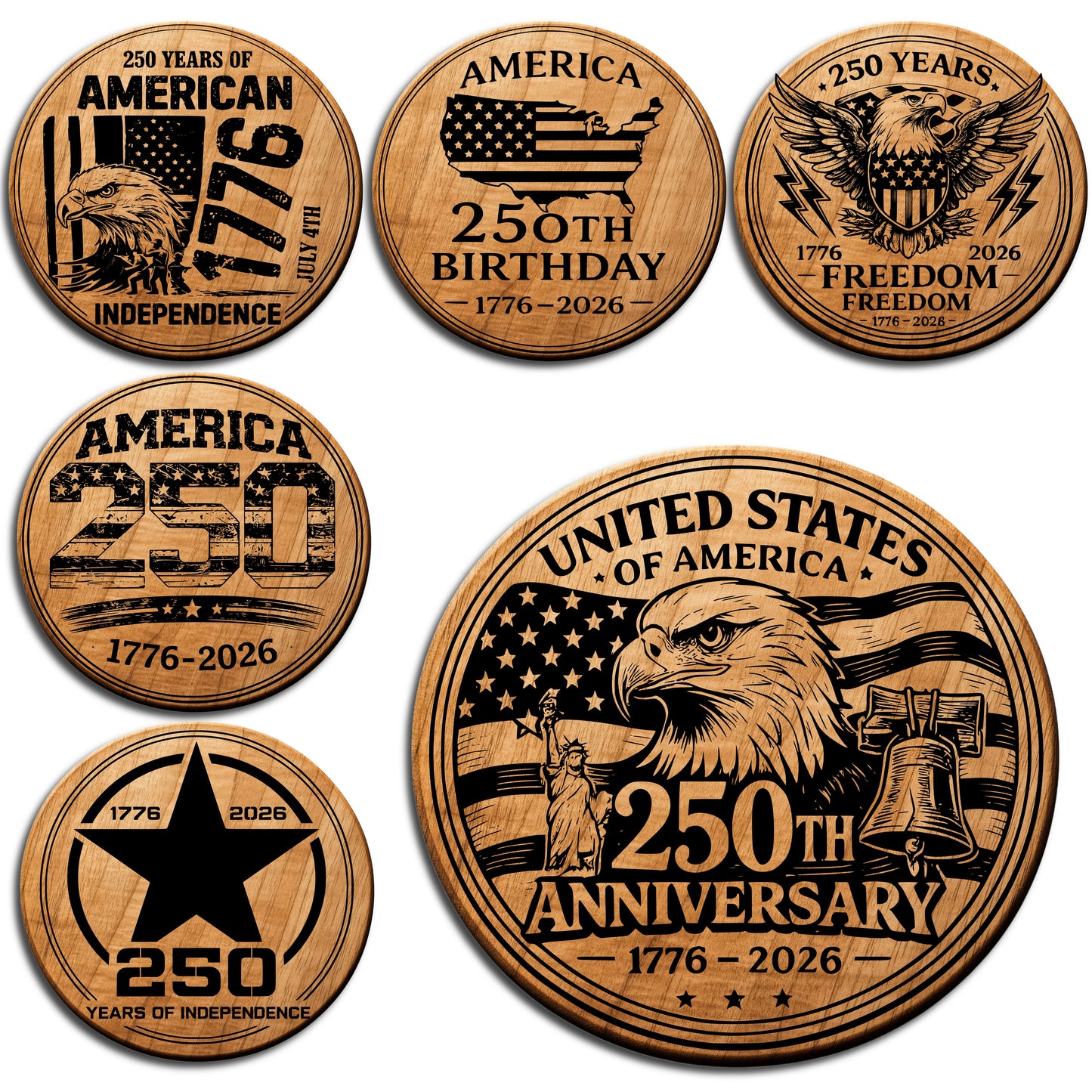 Title: America 250 Coaster SVG Bundle
