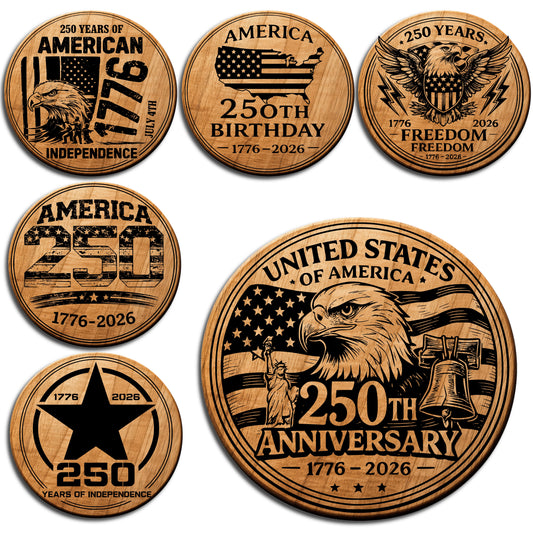 Title: America 250 Coaster SVG Bundle