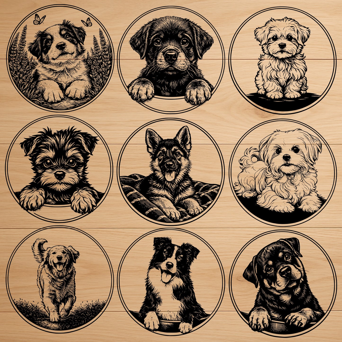 Dog Coaster SVG Bundle