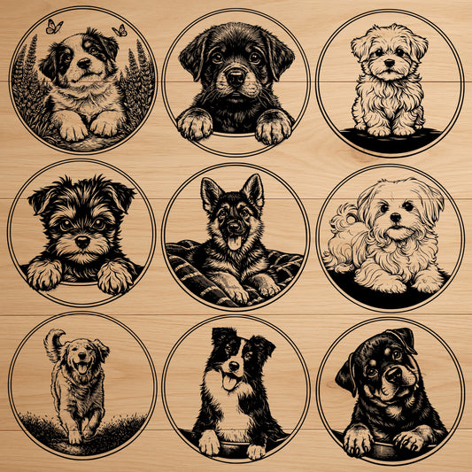 Dog Coaster SVG Bundle