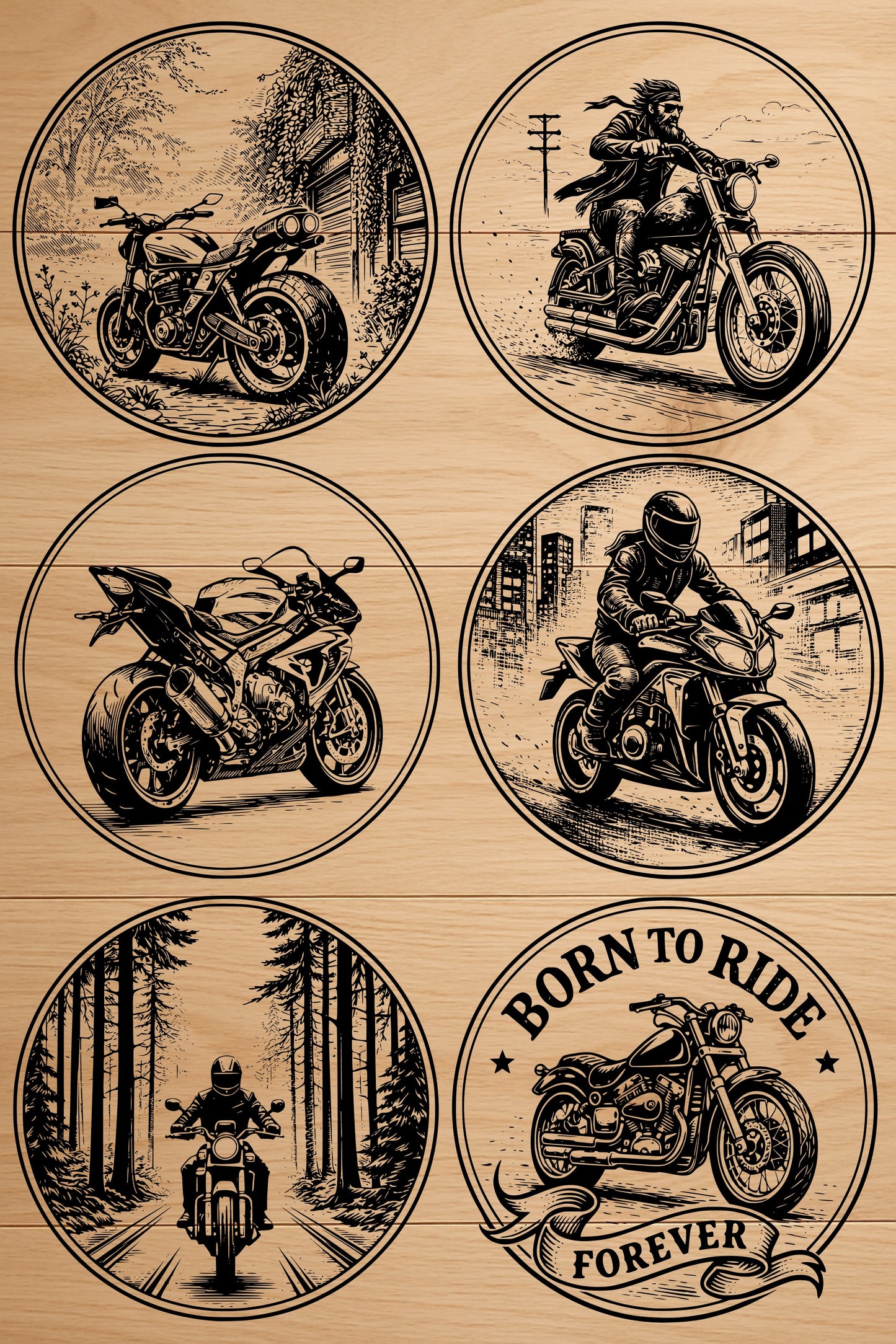 Motorcycle Coaster SVG Bundle