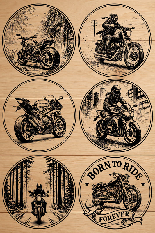 Motorcycle Coaster SVG Bundle
